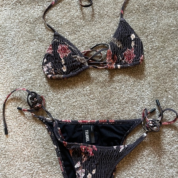 TRIANGL Brown Floral Bikini - Picture 4 of 11